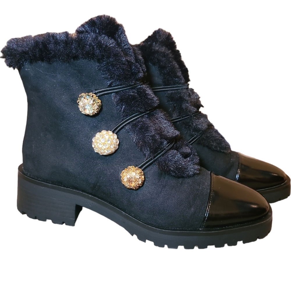 Nanette Lepore faux fur boots NWOT